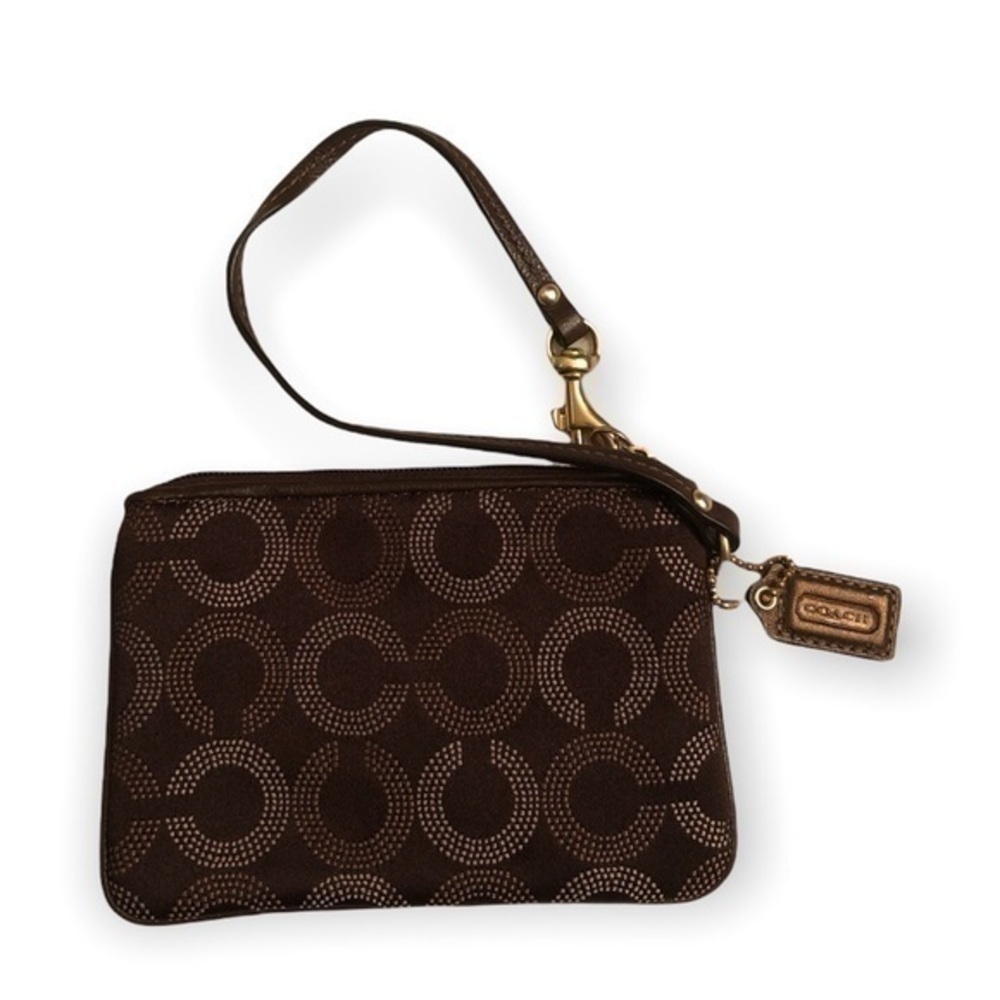 Coach Madison brown op c wristlet mini bag - Picture 3 of 6